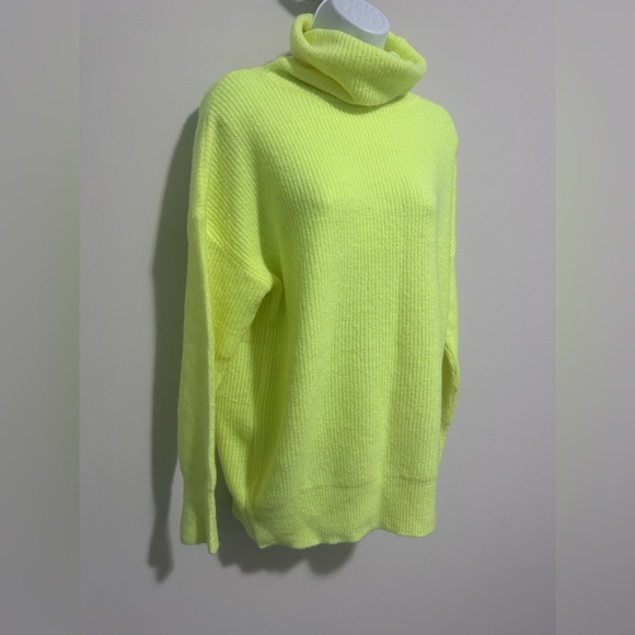 Dreamers Neon Yellow Turtleneck Sweater - Picture 3 of 8